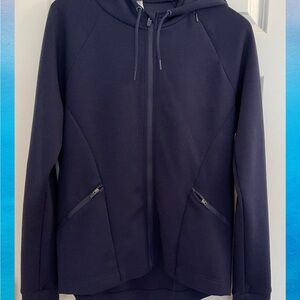 Fabletics Sammy Hooded Jacket - Size Medium - Abyss / Blue